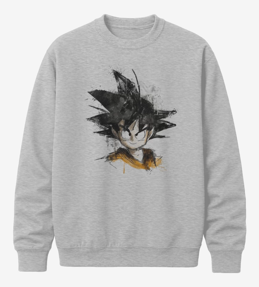 Poleron polo Gris Melange de Goku chico