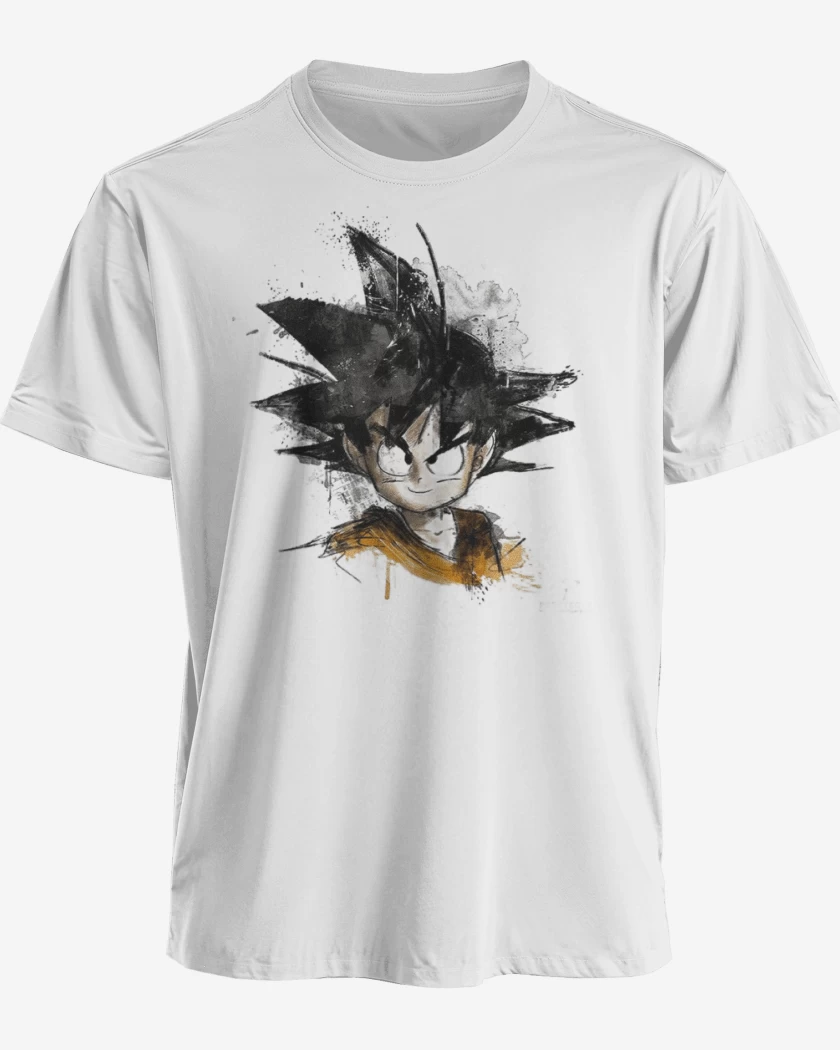 Polera premium Blanco de Goku chico