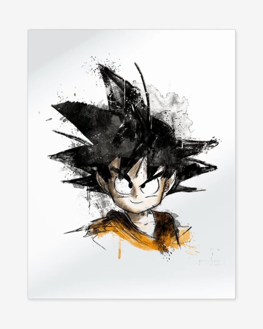 Print metalico Blanco de Goku chico