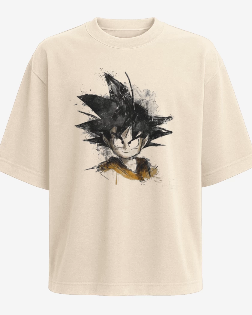 Polera Oversize Beige de Goku chico