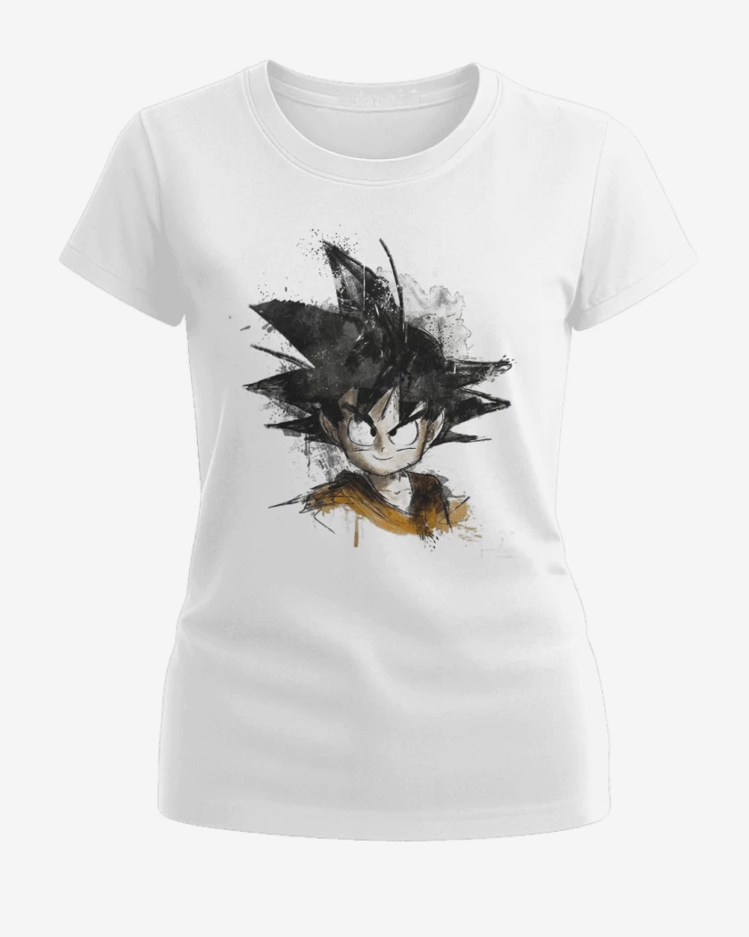 Polera de Mujer Blanco de Goku chico