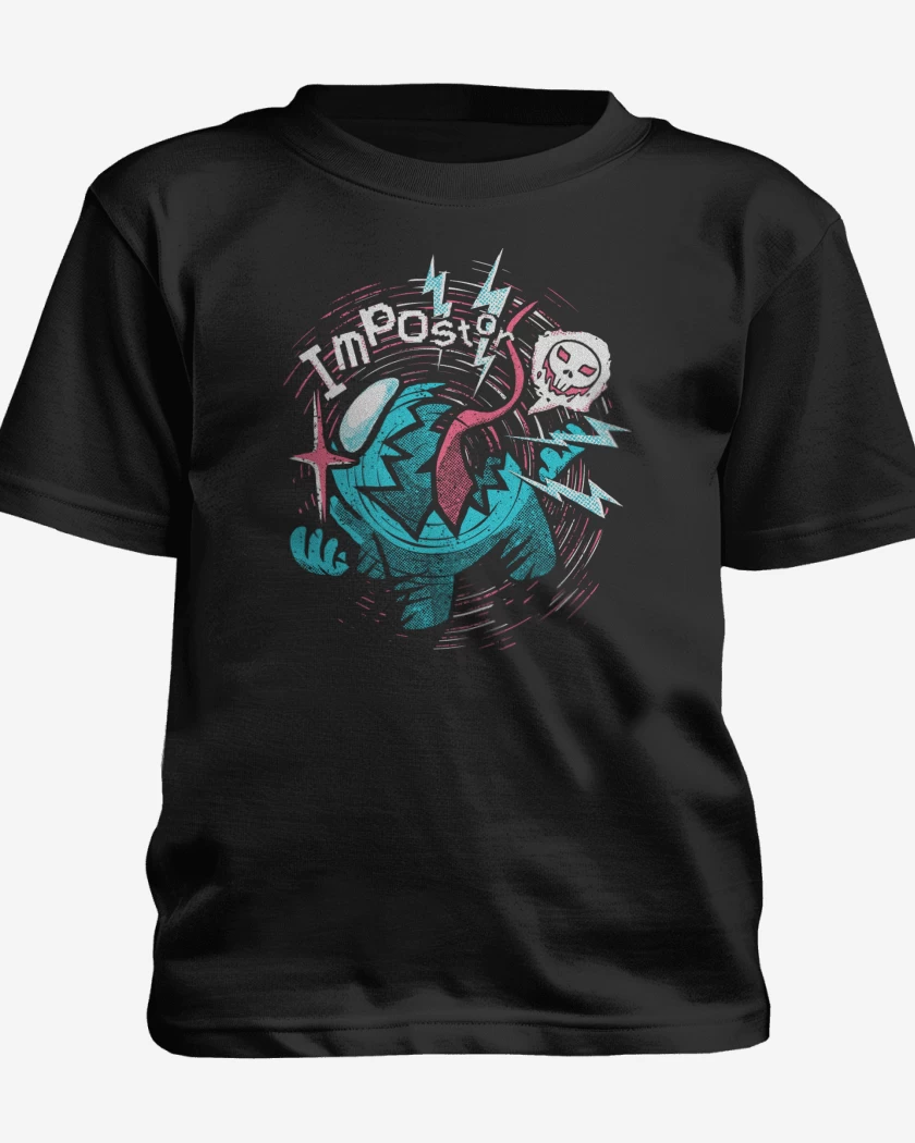 Polera de niño Negro de Among Us Impostor