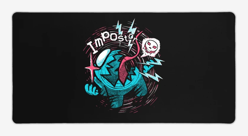 Mouse pad Gamer Negro de Among Us Impostor
