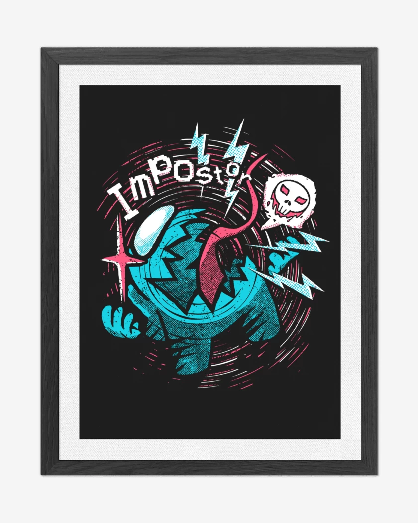 Cuadro decorativo Negro de Among Us Impostor