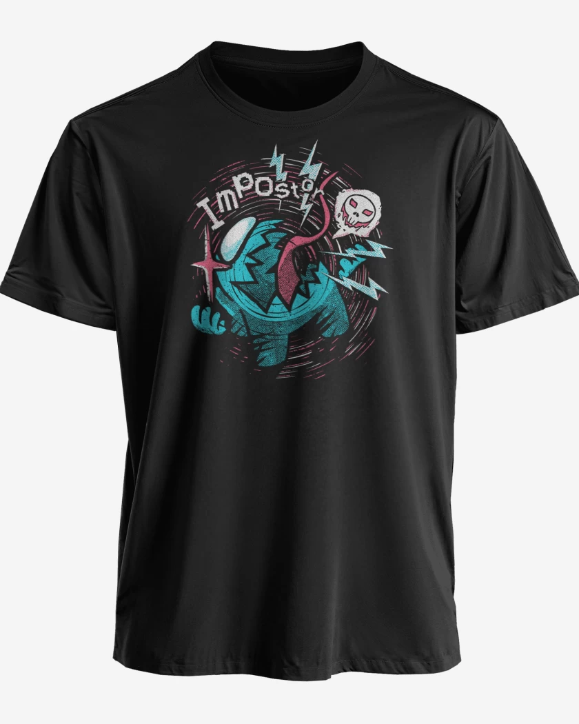 Polera premium Negro de Among Us Impostor
