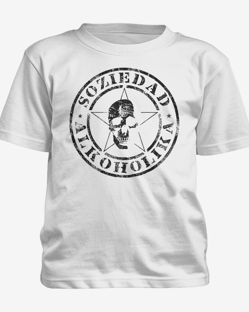 Polera de niño Blanco de Soziedad Alkoholika Calavera N
