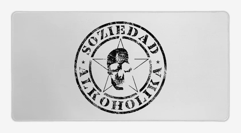 Mouse pad Gamer Blanco de Soziedad Alkoholika Calavera N