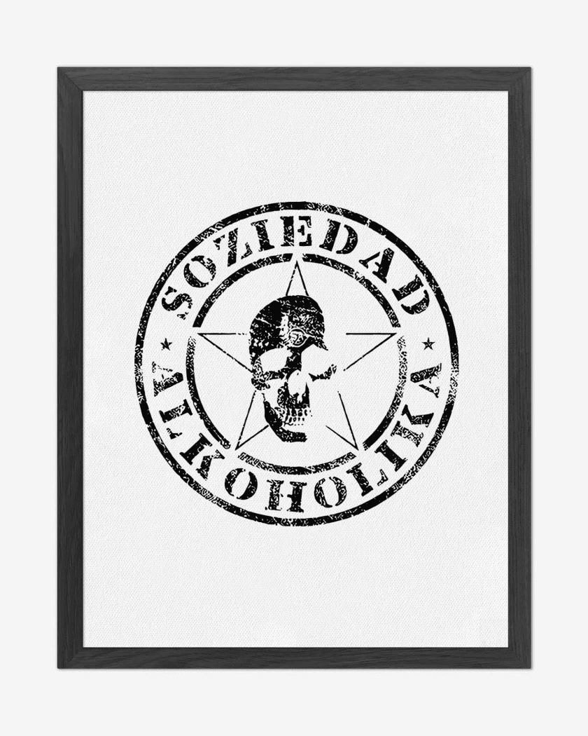 Cuadro decorativo Blanco de Soziedad Alkoholika Calavera N