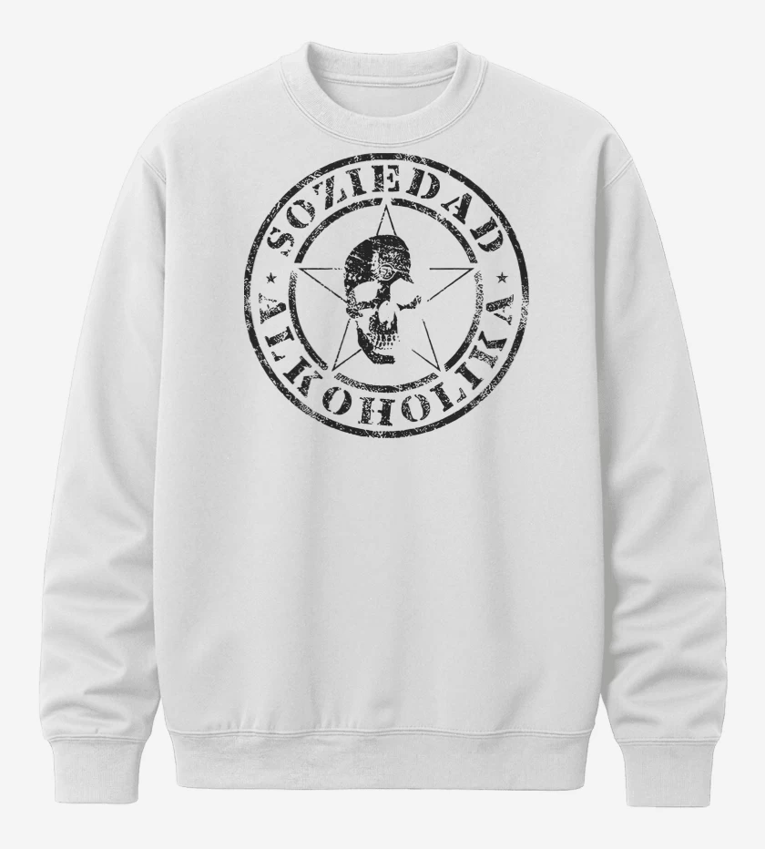 Poleron polo Blanco de Soziedad Alkoholika Calavera N