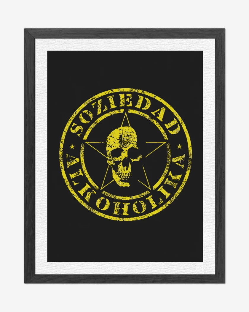 Cuadro decorativo Negro de Soziedad Alkoholika Calavera