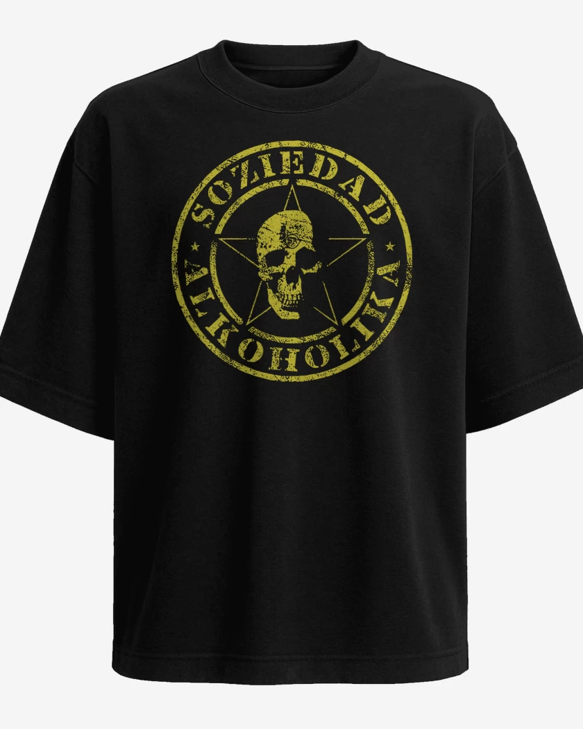 Polera Oversize Negro de Soziedad Alkoholika Calavera