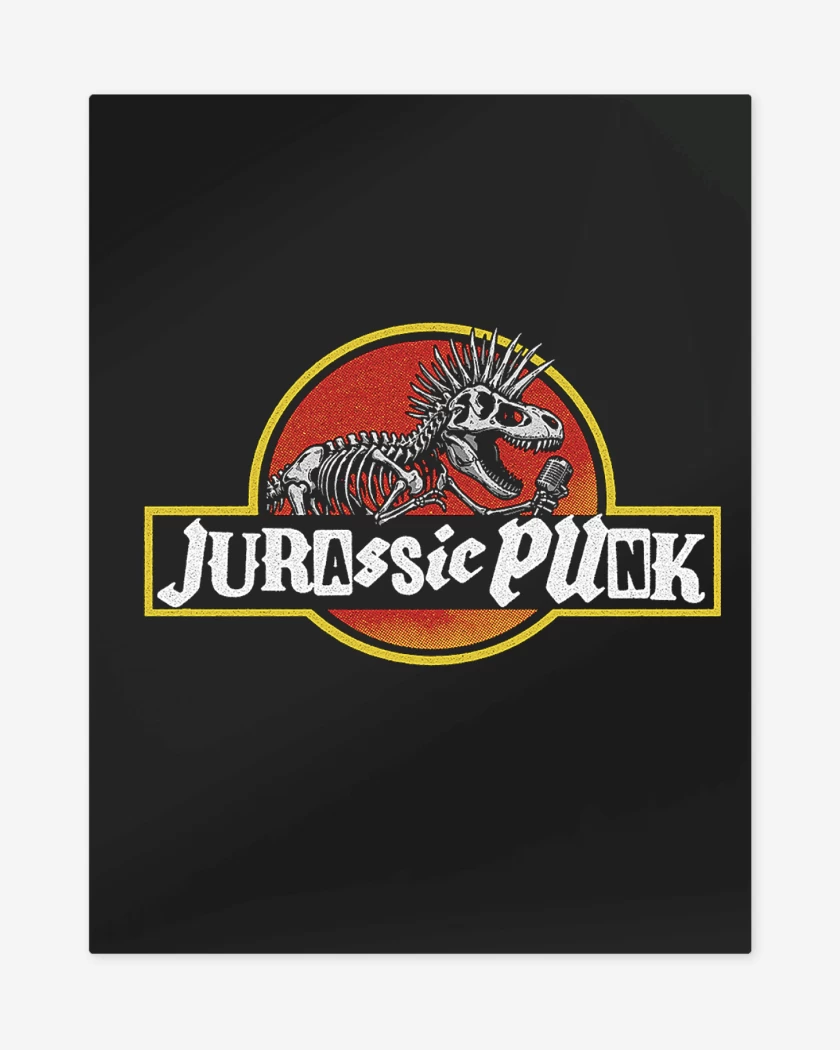 Print metalico Negro de Jurassic Punk II