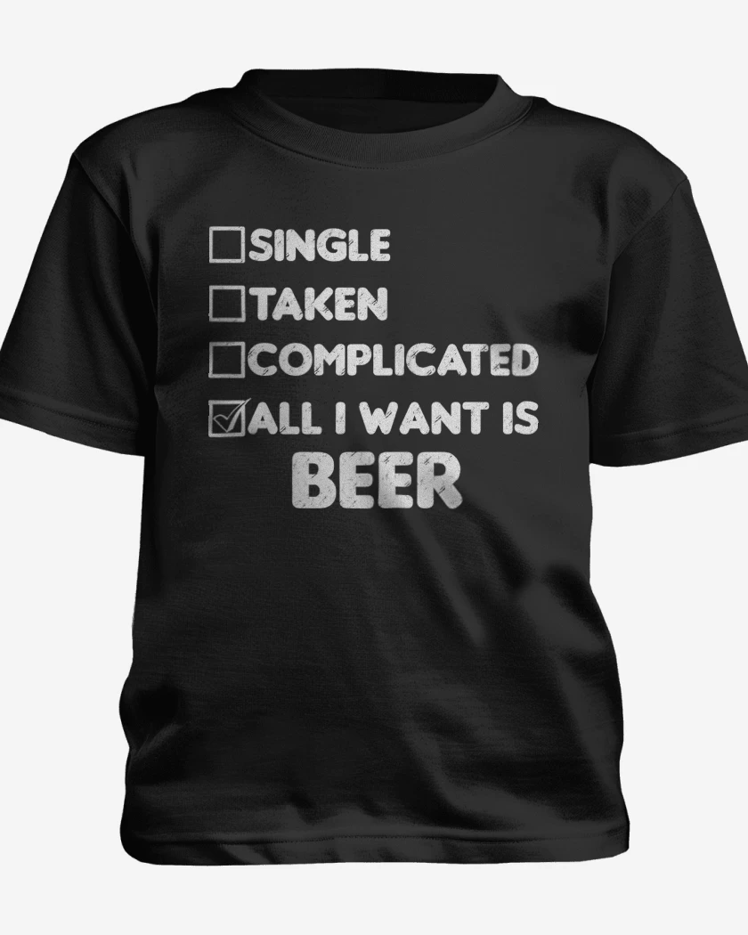 Polera de niño Solo quiero una cerveza