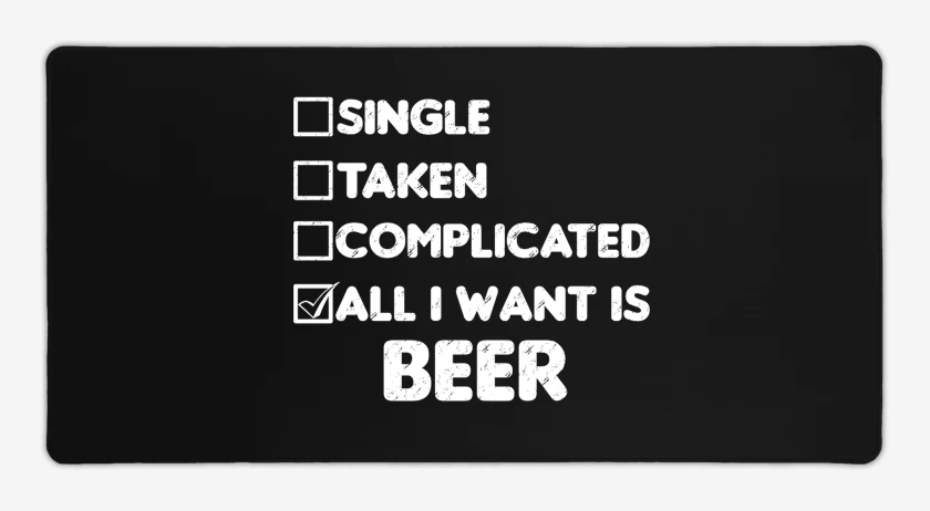 Mouse pad Gamer Solo quiero una cerveza