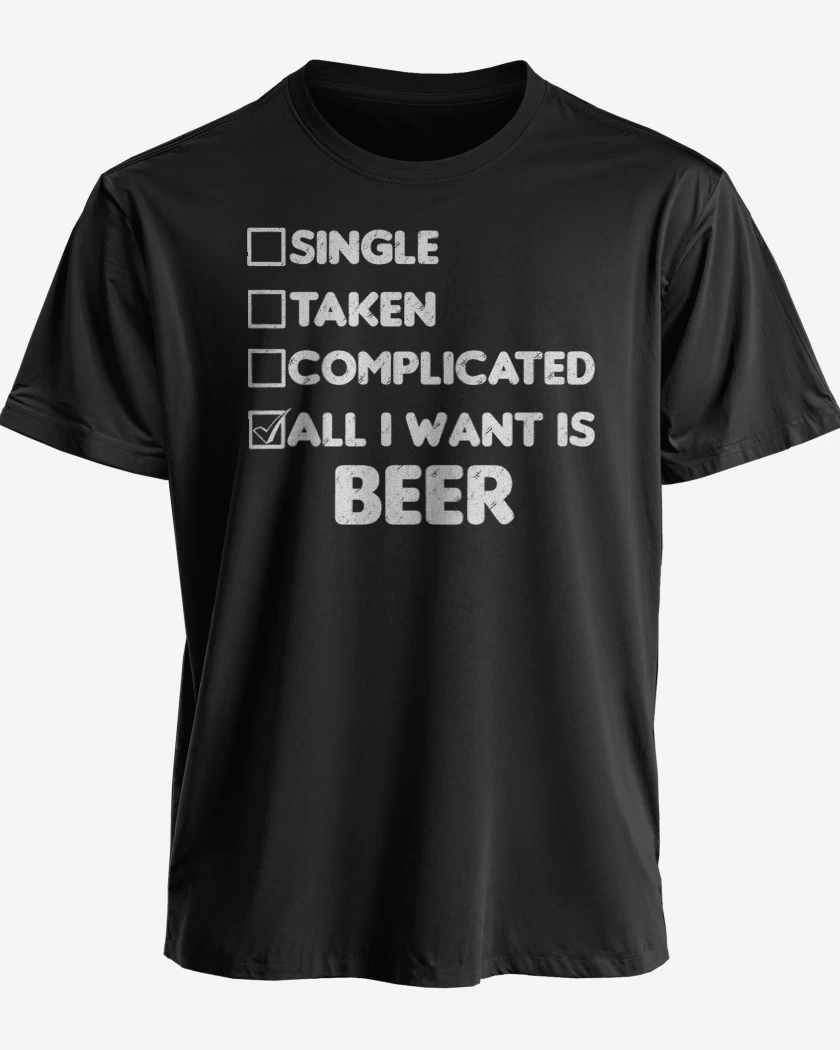 Polera premium Solo quiero una cerveza