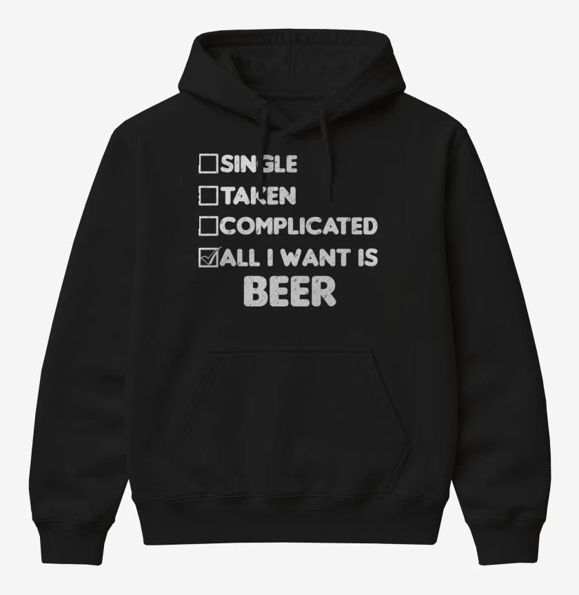 Poleron Canguro básico Solo quiero una cerveza