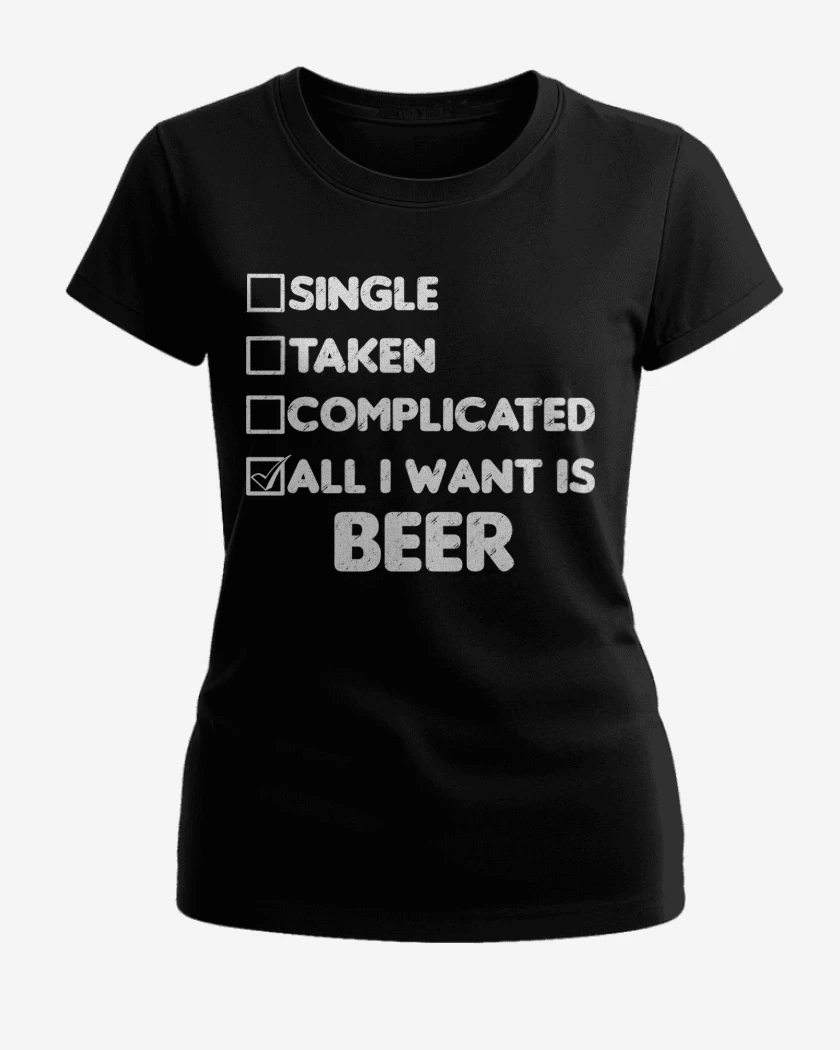 Polera de Mujer Solo quiero una cerveza