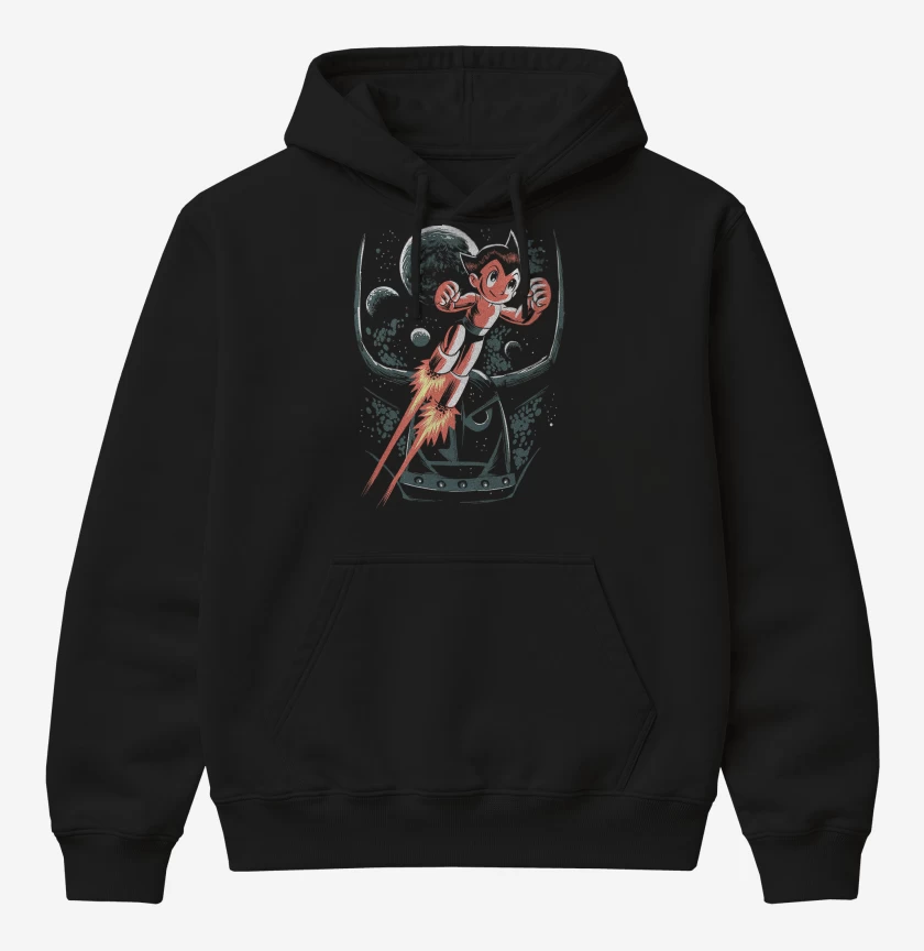 Poleron Canguro básico Negro de Astroboy Pluto