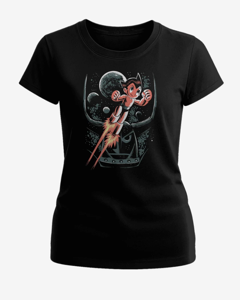 Polera de Mujer Negro de Astroboy Pluto
