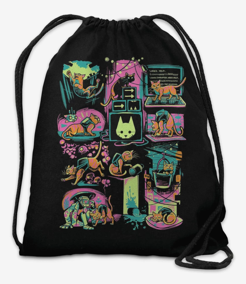 Mochila Negro de Stray Gatito 