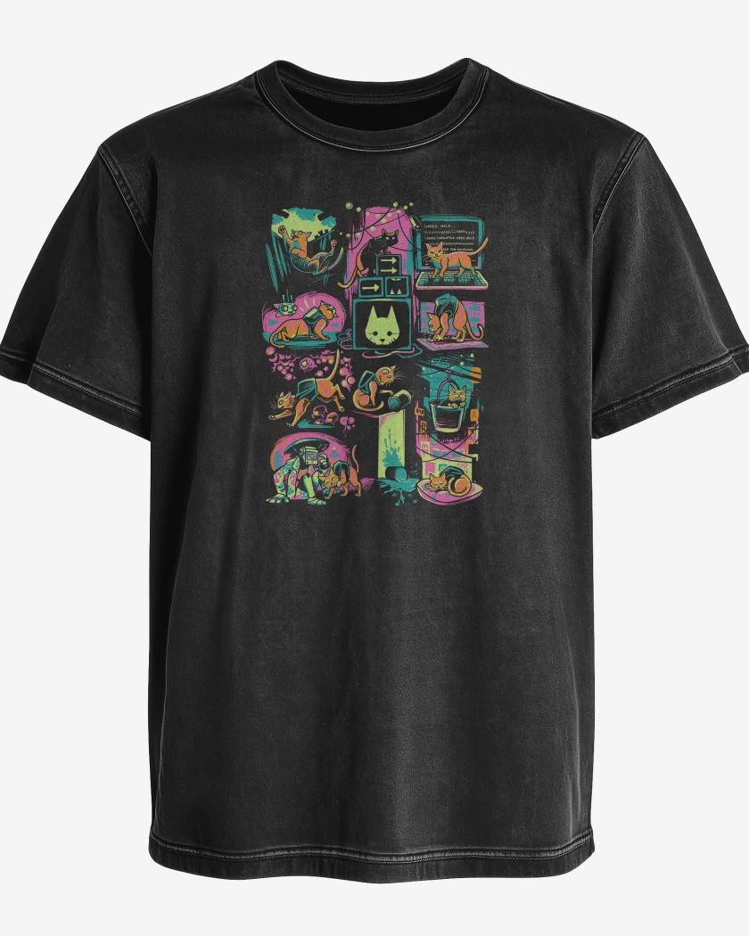 Polera desgastada Stray Gatito 