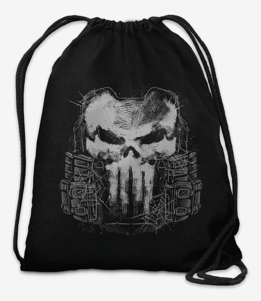 Mochila Negro de The Punisher