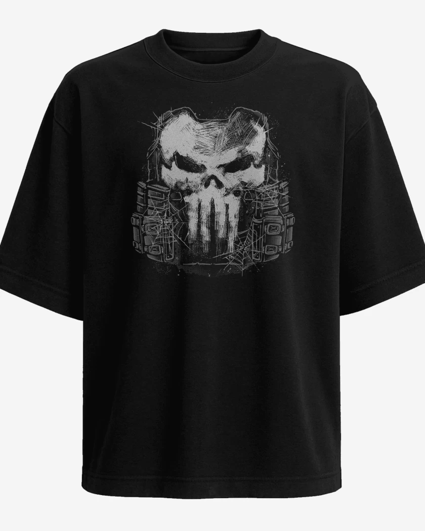 Polera Oversize Negro de The Punisher