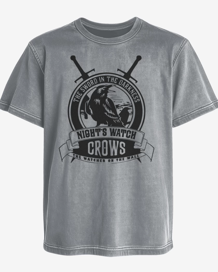Polera desgastada Gris Melange de Crows