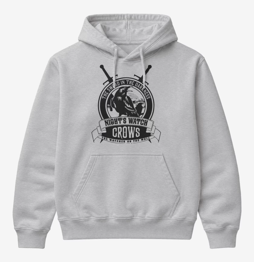 Poleron Canguro básico Gris Melange de Crows