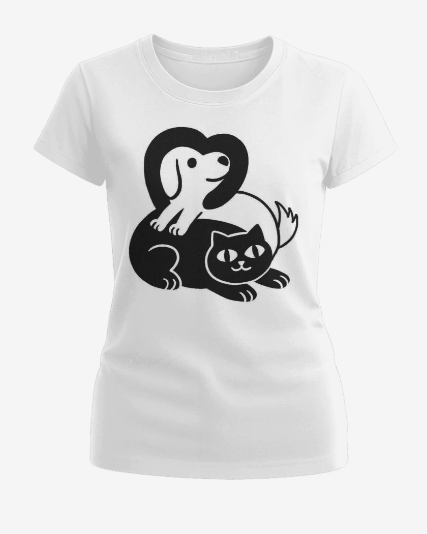 Polera de Mujer Blanco de Gatoperro Amigos