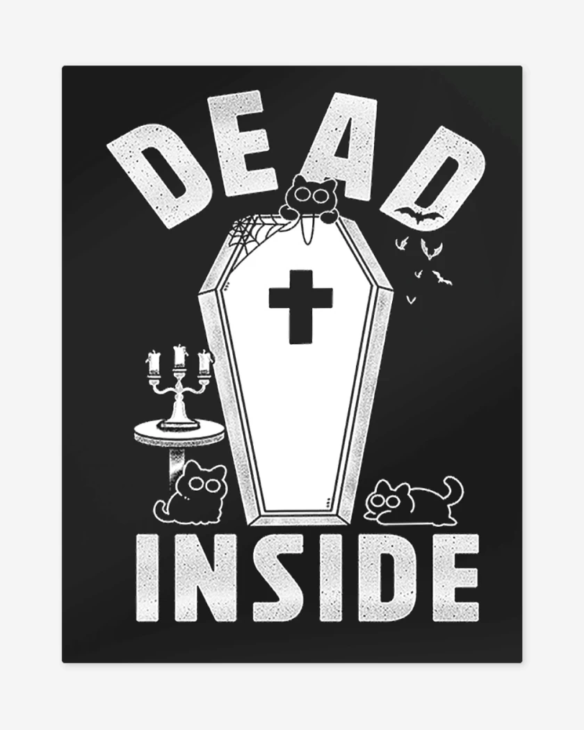 Print metalico Negro de Dead Inside II