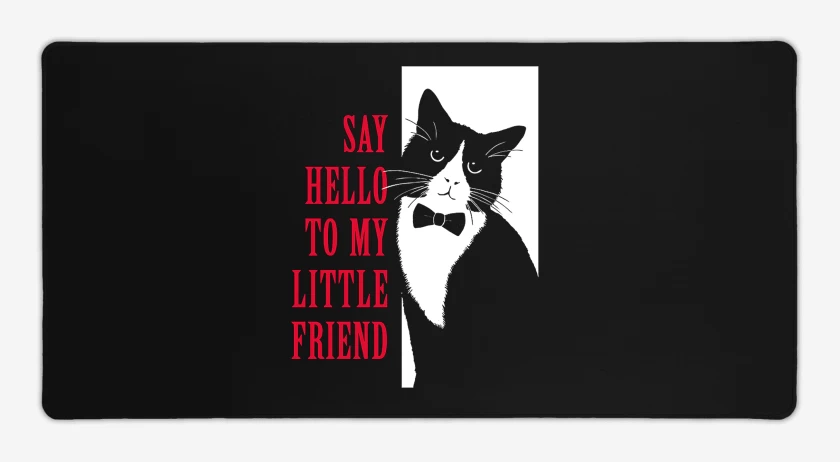 Mouse pad Gamer Negro de Say Hello to My Little Friend