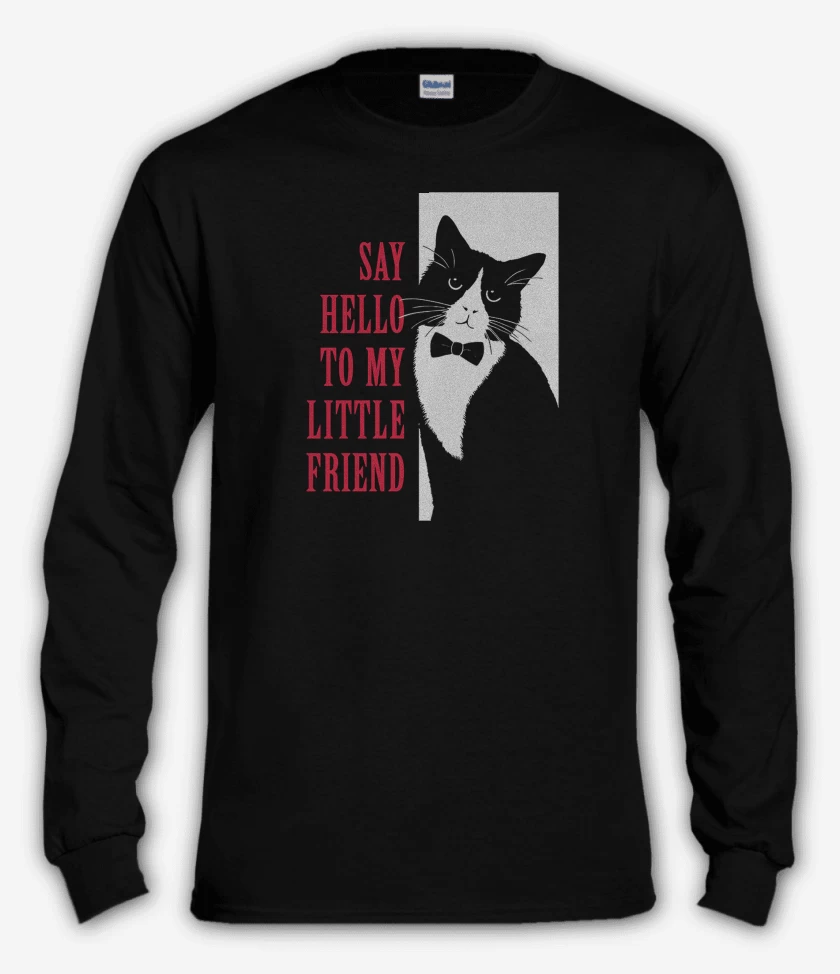 Polera manga larga Negro de Say Hello to My Little Friend