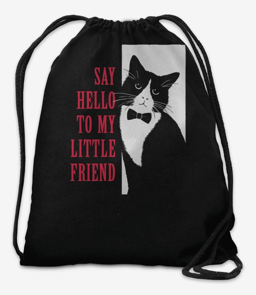 Mochila Negro de Say Hello to My Little Friend