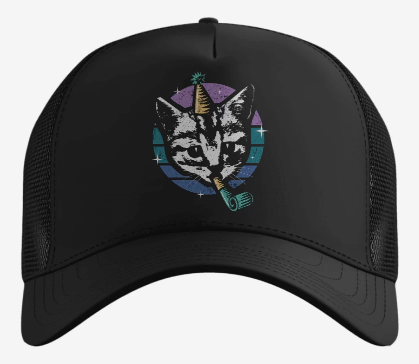 Gorro Negro de Gatito Fiestero