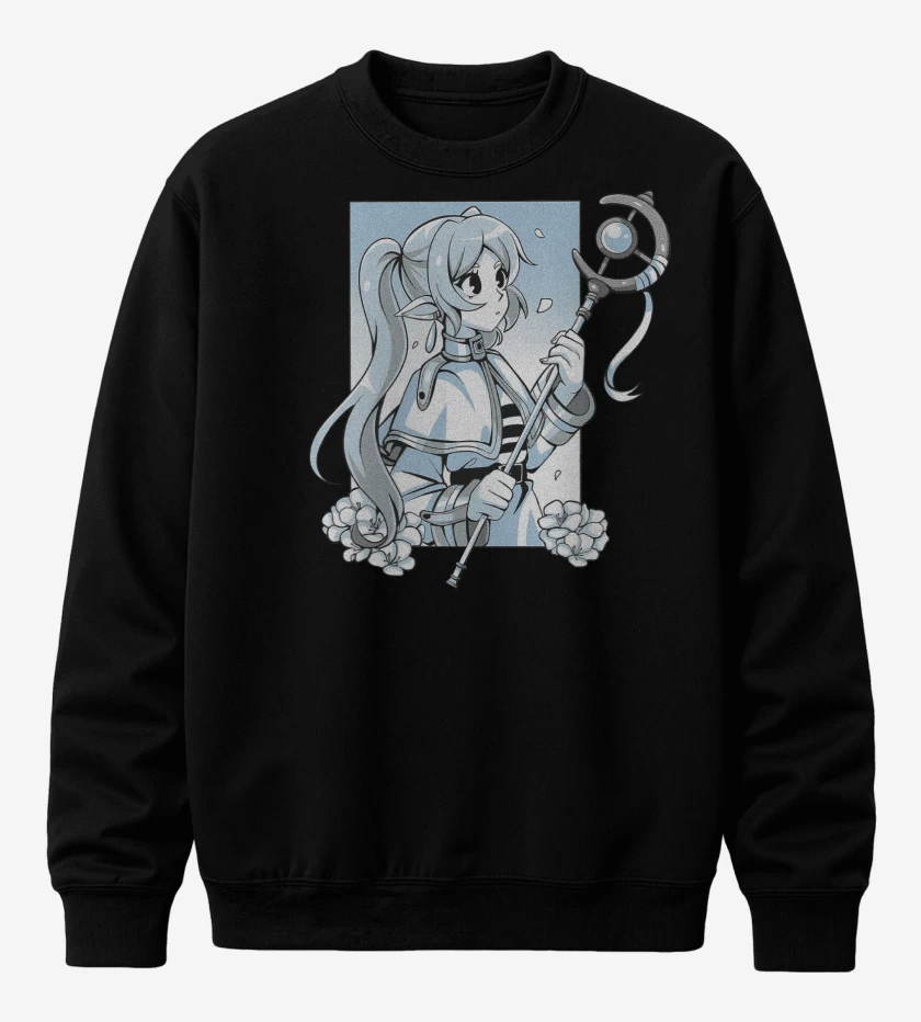 Poleron polo Negro de Frieren Kawai