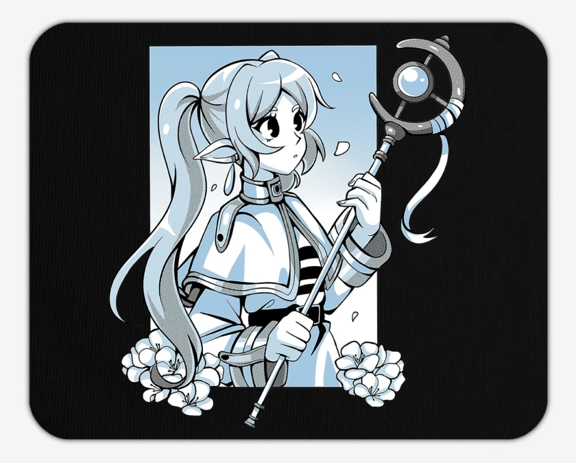 Mousepad Negro de Frieren Kawai