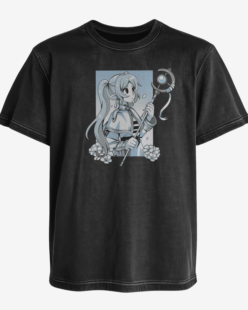 Polera desgastada Negro de Frieren Kawai