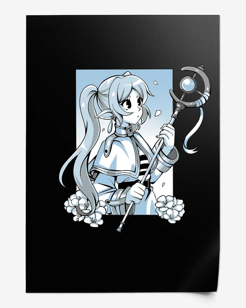 Print Negro de Frieren Kawai