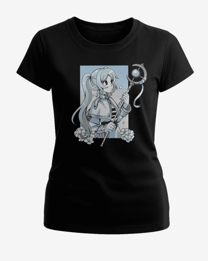 Polera de Mujer Negro de Frieren Kawai