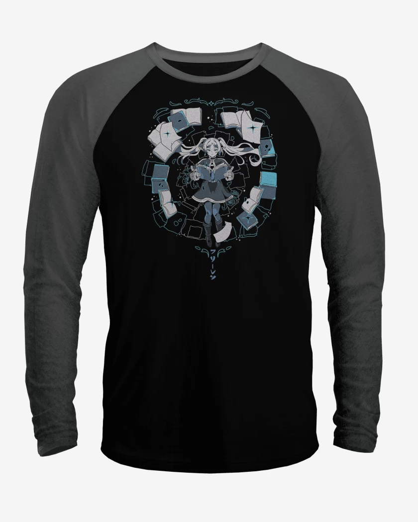 Polera Raglan Negro / Negro Heather de Frieren II