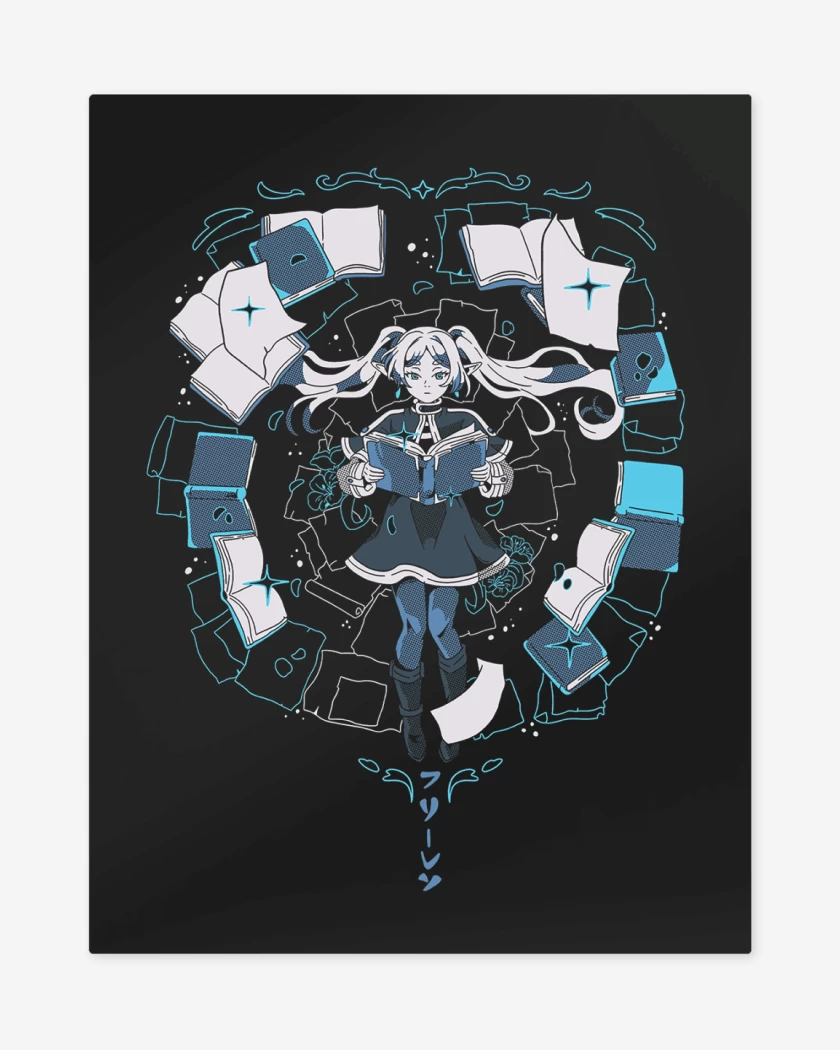 Print metalico Negro de Frieren II