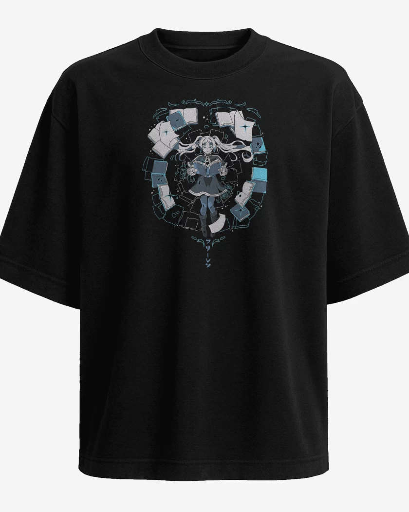 Polera Oversize Negro de Frieren II