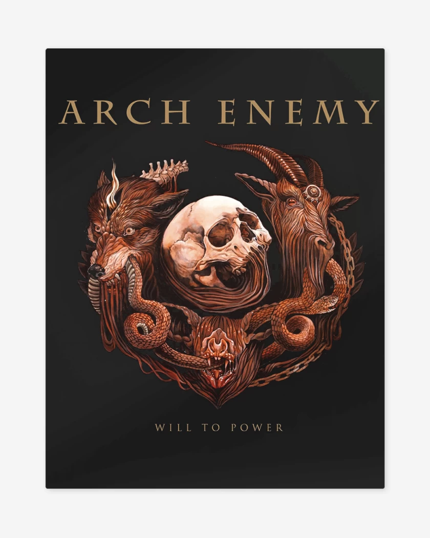 Print metalico Negro de Arch Enemy Will to Power