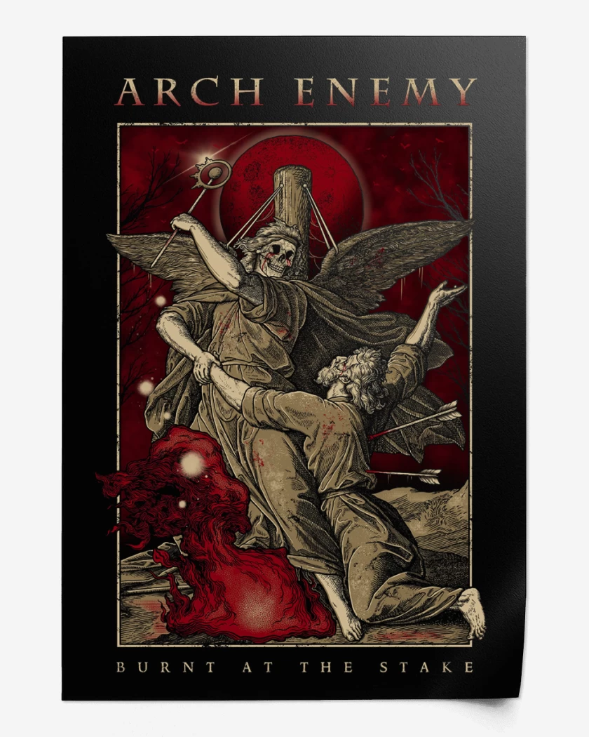 Print Arch Enemy Burnt At The Stage