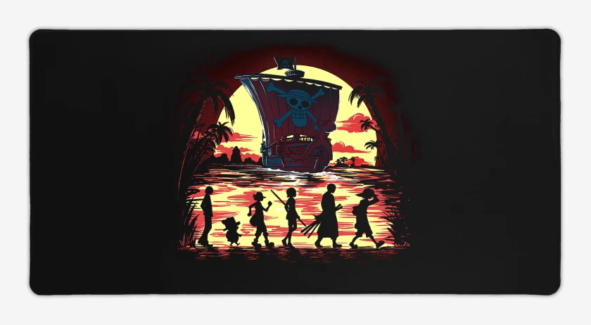 Mouse pad Gamer Negro de Piratas de la Amistad