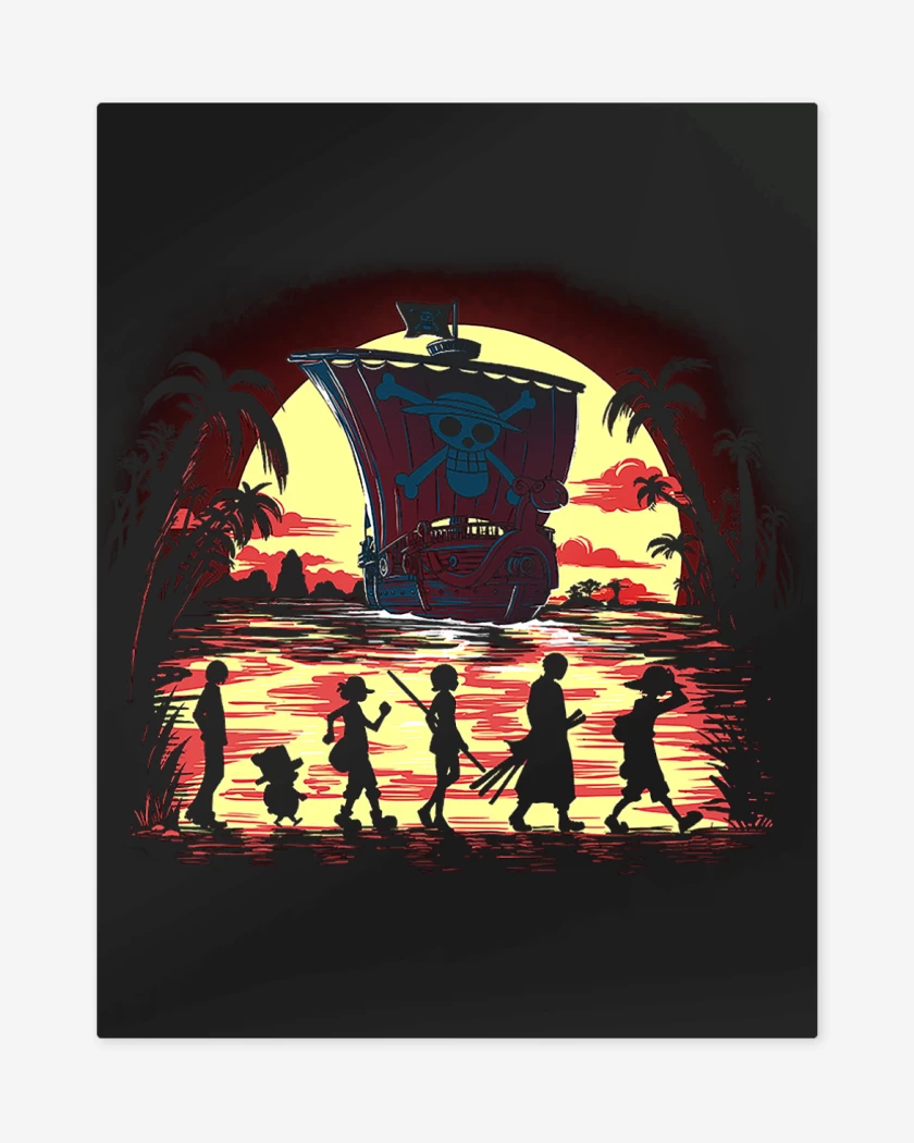 Print metalico Negro de Piratas de la Amistad