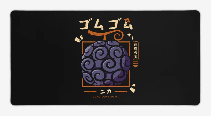 Mouse pad Gamer Negro de One Piece Gumo Gumo