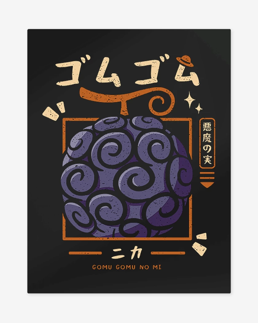 Print metalico Negro de One Piece Gumo Gumo