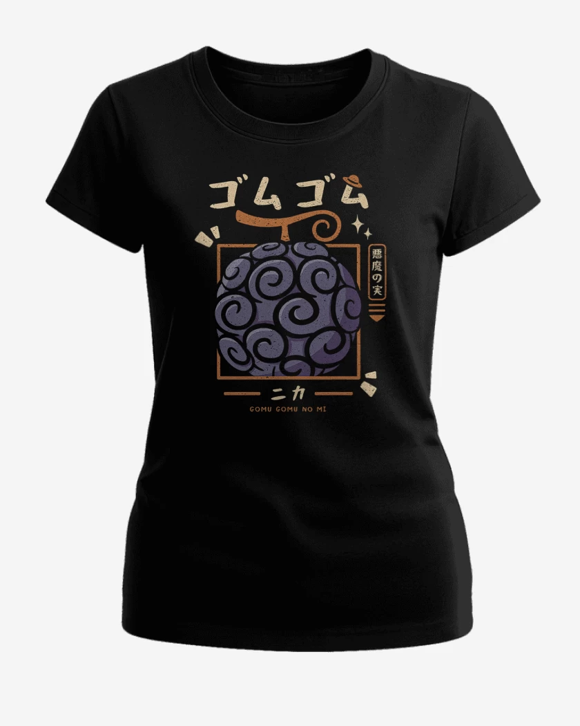 Polera de Mujer Negro de One Piece Gumo Gumo